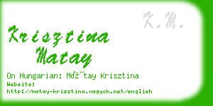 krisztina matay business card